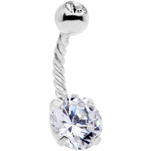 Load image into Gallery viewer, Clear Gem Totally Twisted Belly Ring Set of 2
