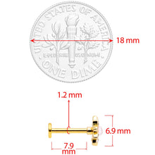 Load image into Gallery viewer, 16G 5/16 White Faux Opal Gold Tone Flower Labret Curation Set of 3
