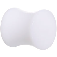 Load image into Gallery viewer, 0G White UV Reactive Acrylic Saddle Plug Set
