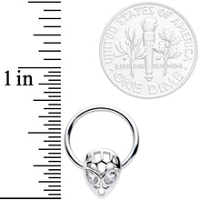 Load image into Gallery viewer, 16G 3/8 Clear CZ Gem Openwork Alien Hinged Segment Ring
