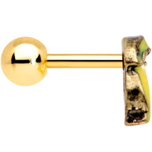 Load image into Gallery viewer, 16G 1/4 Gold Tone Banana Peel Gun Cartilage Tragus Earring
