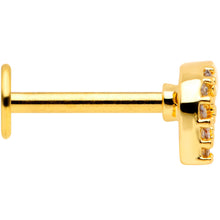 Load image into Gallery viewer, 16G 5/16 Clear CZ Gem Gold Tone Elephant Labret Monroe Tragus
