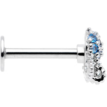 Load image into Gallery viewer, 16G 5/16 Blue CZ Gem Ocean Jellyfish Labret Monroe Tragus
