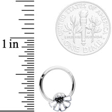 Load image into Gallery viewer, 16G 3/8 White Blooming Blossom Hinged Segment Ring
