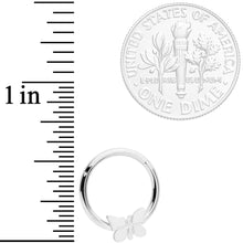 Load image into Gallery viewer, 16G 3/8 Spring Butterfly Hinged Segment Ring

