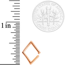 Load image into Gallery viewer, 16G 3/8 Rose Gold Tone Rhombus Closure Ring
