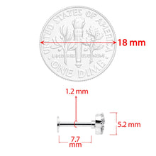 Load image into Gallery viewer, 16G 5/16 Clear CZ Gem Angels Wing Labret Monroe Tragus

