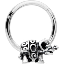 Load image into Gallery viewer, 16G 3/8 Festive Elephant Hinged Segment Ring
