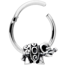 Load image into Gallery viewer, 16G 3/8 Festive Elephant Hinged Segment Ring
