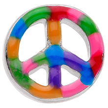 Load image into Gallery viewer, Hippie Rainbow Peace Sign Barbell Tongue Ring
