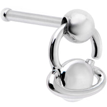 Load image into Gallery viewer, 20G 1/4 Ring of Saturn Dangle Nose Bone
