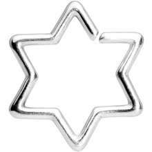 Load image into Gallery viewer, 16G 5/16 Hexagram Star of David Closure Ring
