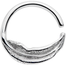 Load image into Gallery viewer, 16G 3/8 Falling Feather Seamless Circular Ring
