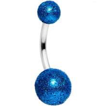 Load image into Gallery viewer, Bright Blue Sandblasted Belly Ring
