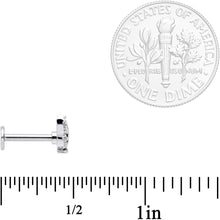 Load image into Gallery viewer, 16G 5/16 Clear CZ Gem Bulldog Labret Monroe Tragus
