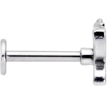 Load image into Gallery viewer, 16G 5/16 Clear CZ Gem Spring Butterfly Labret Monroe Tragus
