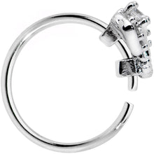 Load image into Gallery viewer, 20G 5/16 Clear Gem Enticing Elephant Nose Hoop
