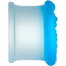 Load image into Gallery viewer, Blue Textured Glass Double Flare Plug Set Sizes 8mm to 25mm
