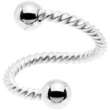 Load image into Gallery viewer, 14G 3/8 Twisted Spiral Twister Belly Ring
