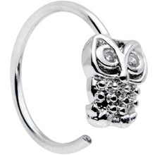 Load image into Gallery viewer, 20G 5/16 Clear CZ Gem All About Owl Nose Hoop
