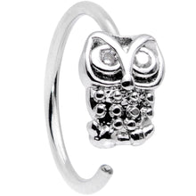 Load image into Gallery viewer, 20G 5/16 Clear CZ Gem All About Owl Nose Hoop
