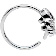 Load image into Gallery viewer, 20G 5/16 Clear CZ Gem All About Owl Nose Hoop
