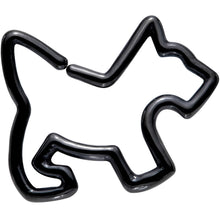 Load image into Gallery viewer, 16G 5/16 Black PVD Sweet Scotty Dog Closure Ring
