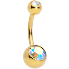 Load image into Gallery viewer, Aurora Gem Gold Tone Elegant Dance Belly Ring Set of 3

