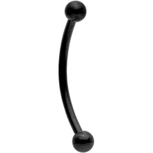 Load image into Gallery viewer, 16G 9/16 Black Curved Barbell
