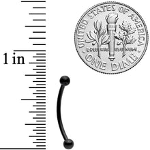 Load image into Gallery viewer, 16G 9/16 Black Curved Barbell
