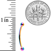 Load image into Gallery viewer, 16G 5/8 Rainbow Curved Barbell

