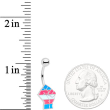 Load image into Gallery viewer, Pink Blue White Transgender Pride Fist Belly Ring

