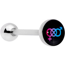 Load image into Gallery viewer, Bisexual Pride Flag Barbell Tongue Ring
