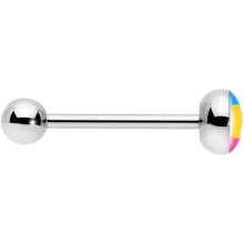 Load image into Gallery viewer, Red Yellow Blue Pansexual Pride Flag Barbell Tongue Ring
