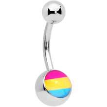 Load image into Gallery viewer, Red Yellow Blue Pansexual Pride Flag Belly Ring
