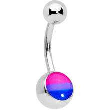Load image into Gallery viewer, Pink Purple Blue Bisexual Pride Flag Belly Ring
