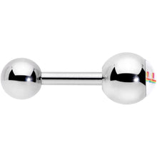 Load image into Gallery viewer, 16G 1/4 Rainbow Text Gay Pride Cartilage Tragus Earring
