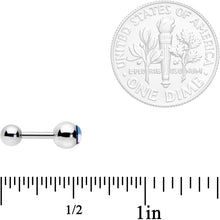 Load image into Gallery viewer, 16G 1/4 Black Grey Purple Asexual Pride Flag Cartilage Tragus
