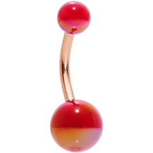 Load image into Gallery viewer, Aurora Gem Rose Gold Tone Variety Bulldog Belly Ring Set of 4
