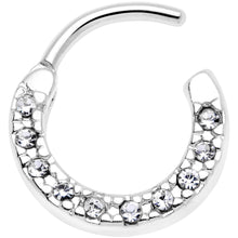 Load image into Gallery viewer, 16G 5/16 Clear Gem Paved Cartilage Clicker
