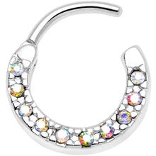 Load image into Gallery viewer, 16G 5/16 Aurora Gem Paved Cartilage Clicker
