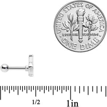 Load image into Gallery viewer, 16G 1/4 Gay Pride Rainbow Hand Peace Sign Cartilage Tragus
