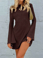 Load image into Gallery viewer, Elegant Backless Dress Round Neck Long Sleeve Mini Dress Stylish Party Girls Dress
