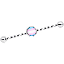 Load image into Gallery viewer, 14G Pink Blue White Transgender Pride Industrial Barbell 38mm
