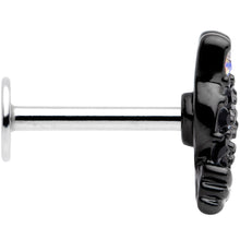 Load image into Gallery viewer, 16G 5/16 Black Aurora Gem Crafty Kitty Cat Labret Monroe Tragus
