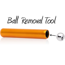 Load image into Gallery viewer, 3mm to 4mm Orange Aluminum Body Piercing Ball Removal Tool
