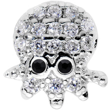 Load image into Gallery viewer, 16G 5/16 Clear Black CZ Gem Octopus Internally Threaded Labret
