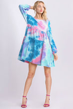 Load image into Gallery viewer, Colorful Full Size Round Neck Long Sleeve Dress Plus Size Boho Chic Beautiful Girls Dress

