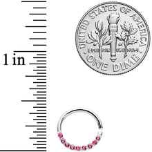 Load image into Gallery viewer, 16G 5/16 Pink Gem Simple Elegance Seamless Circular Ring
