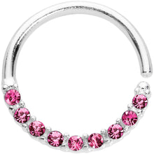 Load image into Gallery viewer, 16G 3/8 Pink Gem Simple Elegance Seamless Circular Ring
